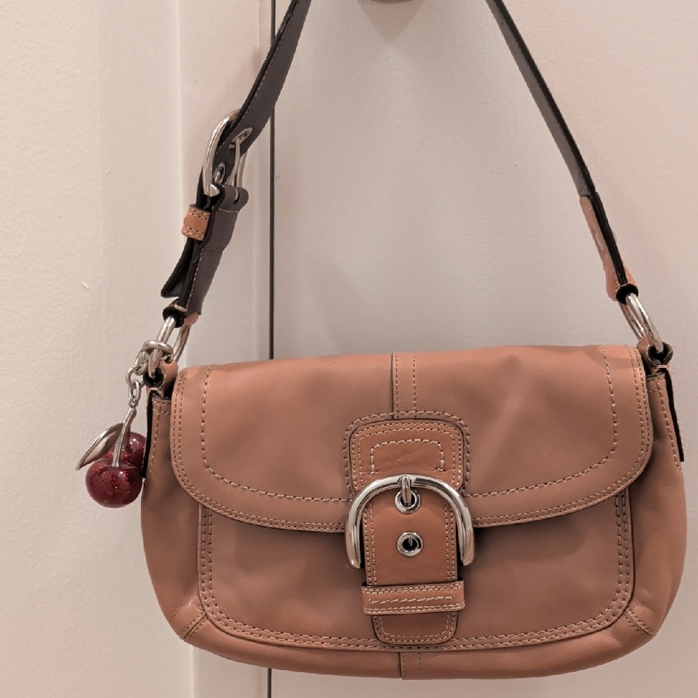 Coach Tan Leather Shoulder Bag
